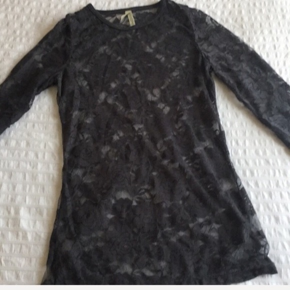 Long sleeve grey lace top - Picture 4 of 4